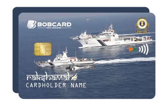 Indian Coast Guard Rakshamah BOBCARD card artwork